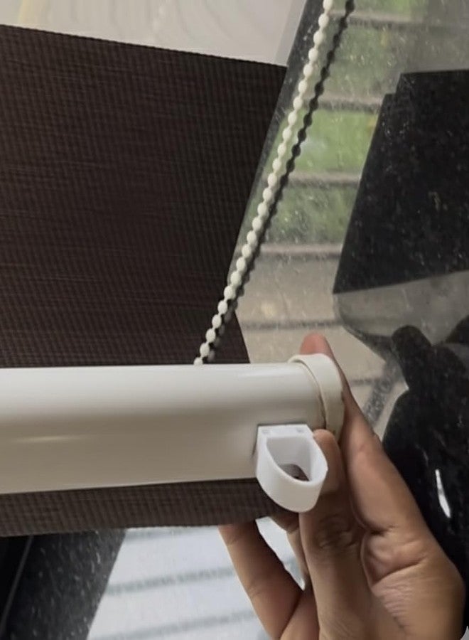 FUN FRY Window Blind Anti-Rattle Clips Self-Adhesive Noise Reduction Buttons | Prevent Wind Noise & Blind Movement | White | No Drill Installation - Image 1